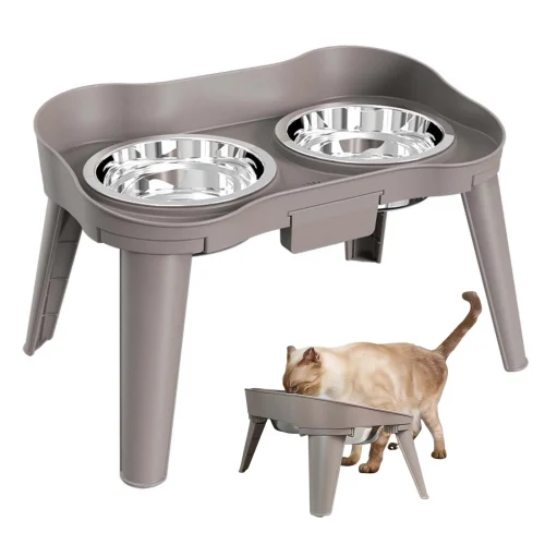 Raised Stand Elevated Dog Feeder Non-Slip and No Spill Design