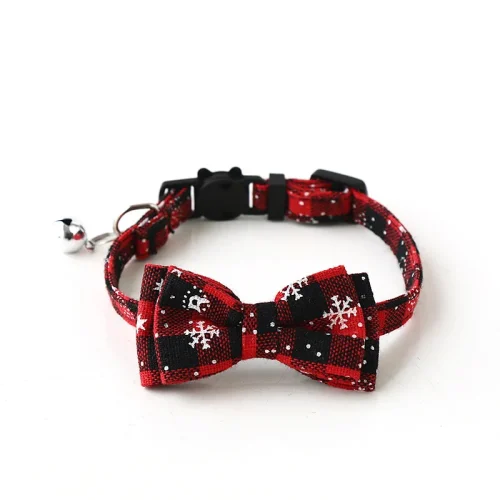 Christmas Bowknot Pet Collar with Bell