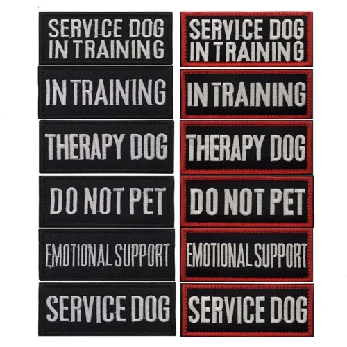 Service Therapy  Emotional Support Dog In Training Badges for Harness