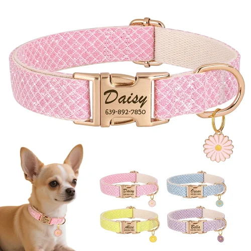 Bling Nylon Custom Dog Collar