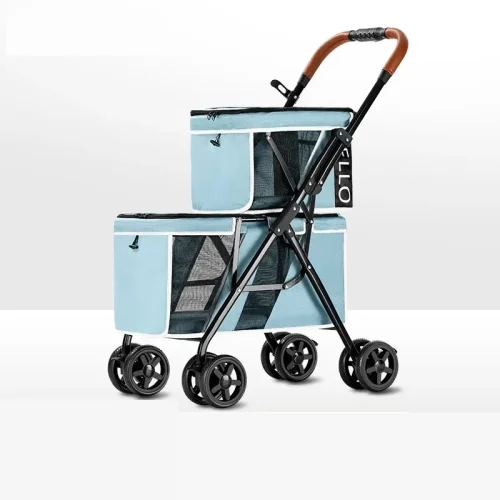 Pet Stroller Double Layer Suitable for Two Pets